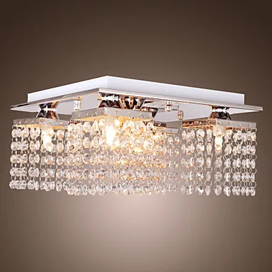 

Modern Crystal Ceiling Light Lamp With 5 Lights For Living Room Lustres Stainless Steel Free Shipping