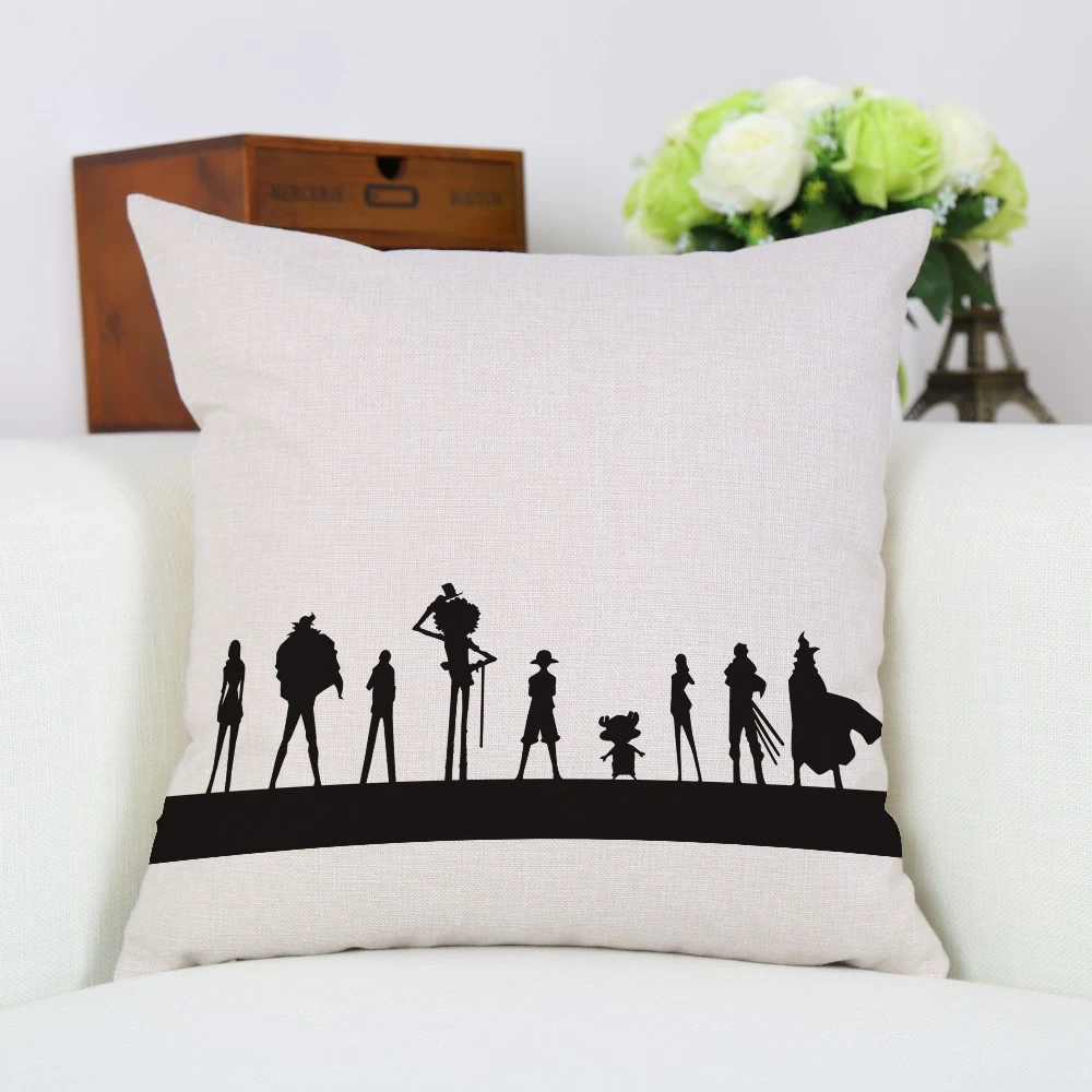 ワンピースクッションカバーモンキー D ルフィゾロサンプリント漫画枕の綿リネンホーム装飾ソファスロー枕カバー Aliexpress Home Garden