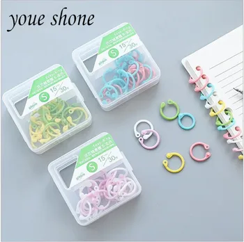 

Multi-color plastic book rings booklet loose-leaf booklet binding ring Stationery storage tools S 30PCS/boxes HANDANWEIRAN