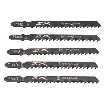 

ZLinKJ 5 Pcs/lot PVC Jig Saw Blades TT144D 100mm Clean Cutting For Wood Fibreboard Reciprocating Saw Blade Power Tools