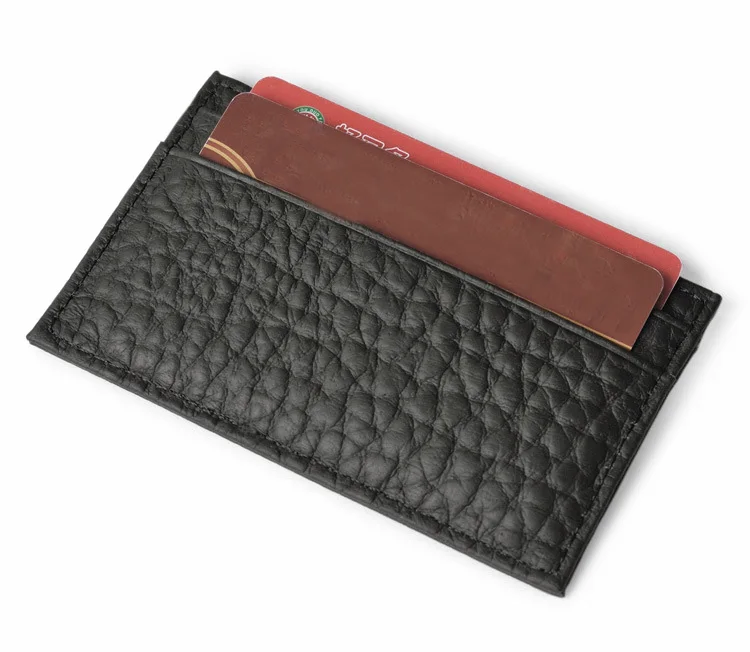 

Genuine Leather Credit Id Card Holder Case To Protect Credit Cards Namecard Holder Cover for Student Card Slim Porte Carte