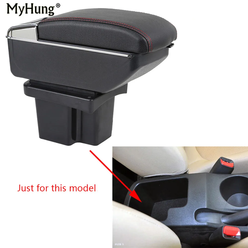 

Armrest box For KIA Cerato Forte K3 Central Console Arm Store content box cup holder ashtray With Rise and Down Function Car box