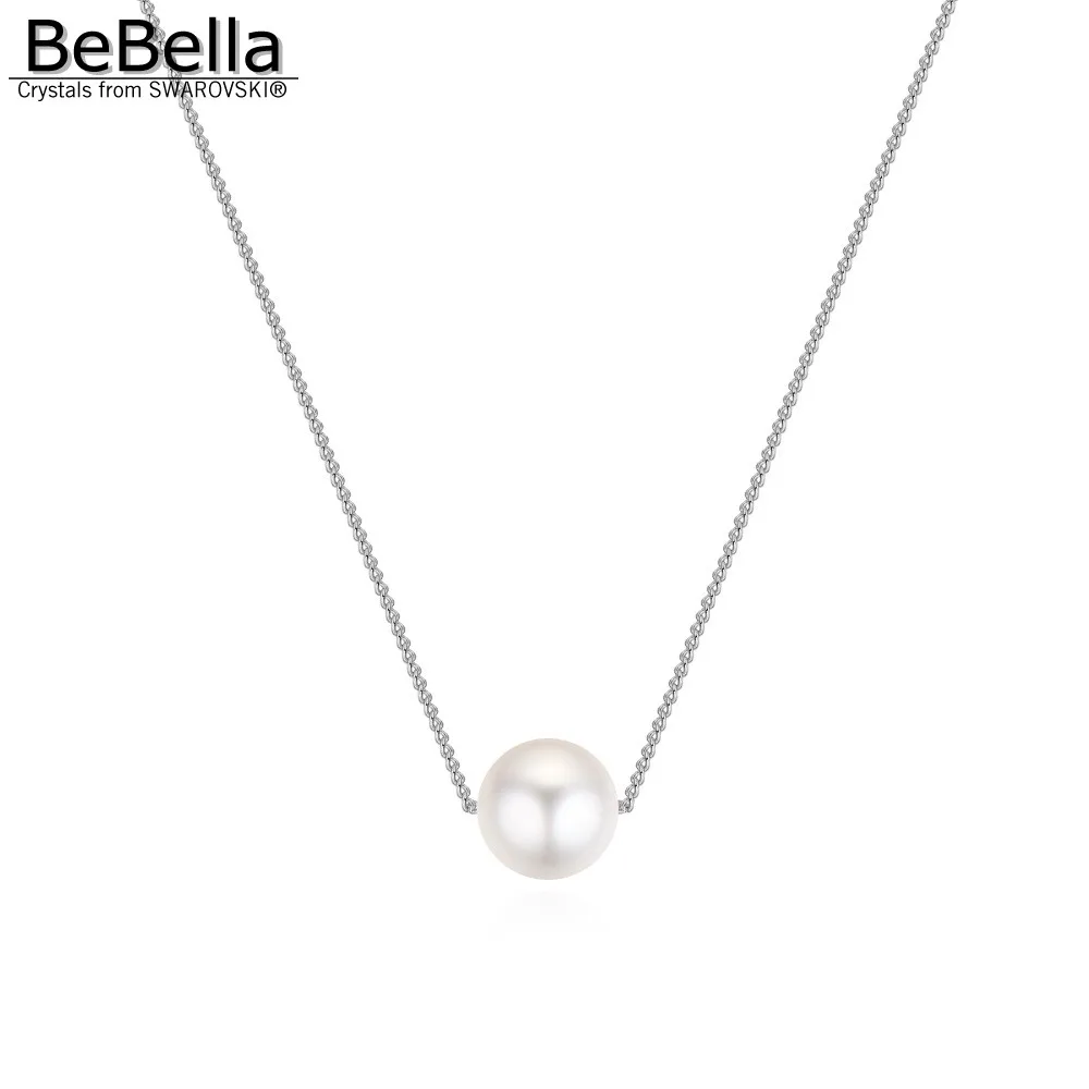 

BeBella ball pearl pendant necklace with Crystals from Swarovski Elements fashion jewelry for women girl kids birthday gift 2018