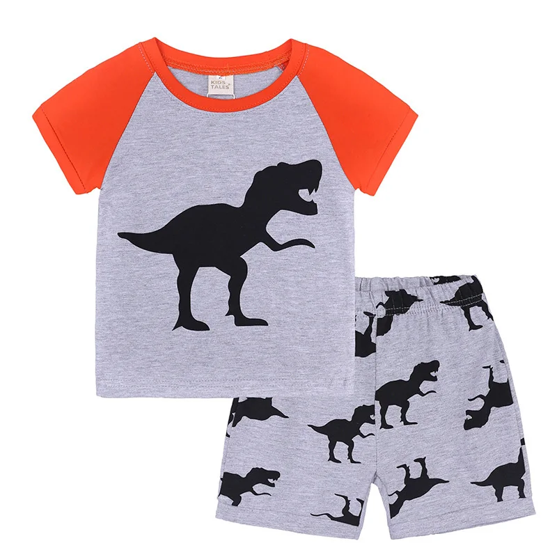 

Boys Clothes Summer Short-sleeved Pajamas Children's Clothing Set Children's Dinosaur Pajamas Baby Suit