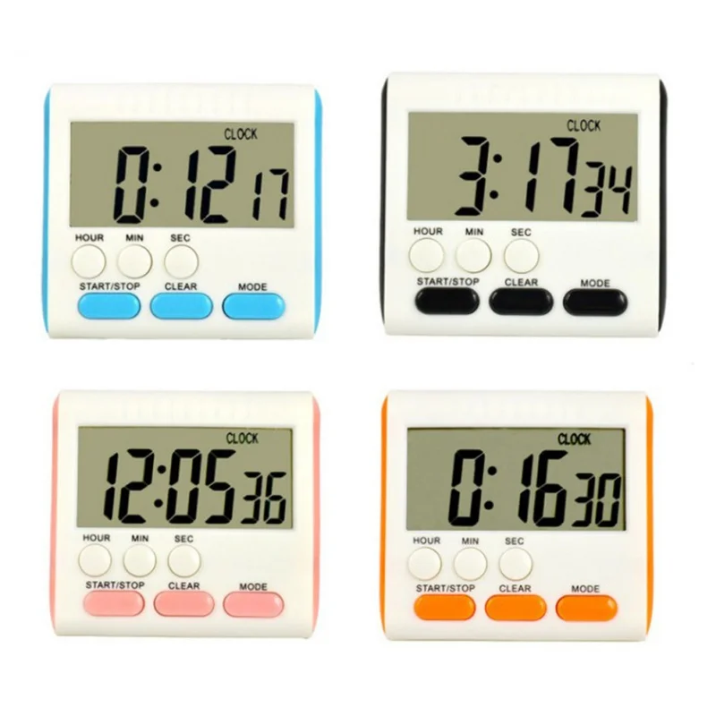 

Lovely Magnetic Large LCD Digital Kitchen Timer with loud Alarm Count Up& Down Clock to 24 Hours Kitchen Timer