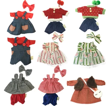 30cm Doll Clothes for Rabbit/Cat/Bear Plush Toys Skirt Sweater Suit Accessories for 1/6 BJD Dolls Gifts for Girls Children 1