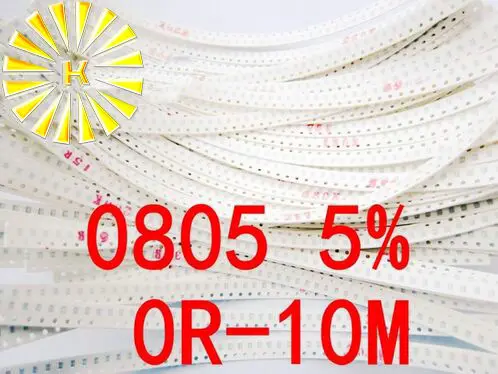 170valuesx50шт = 8500 шт 0805 SMD резистор набор Ассорти 0R-1M Ом 5% Образец комплект образец