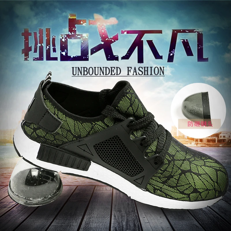 

vausky brand steel toe cap men women work & safety boots summer lightweight impact resistant male shoes plus size 35-46