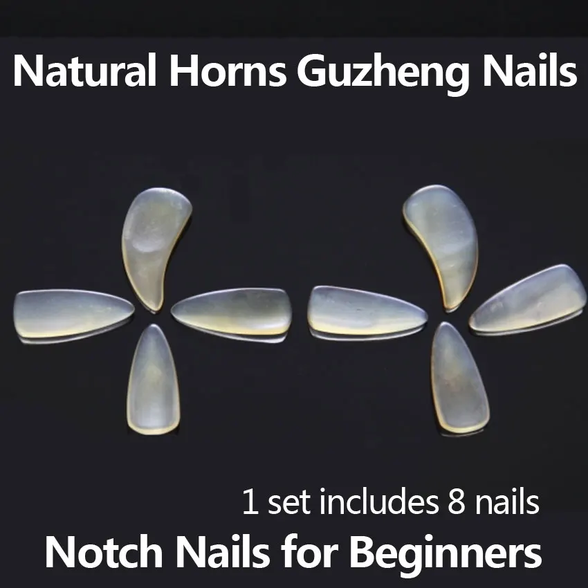 Chinese Guzheng Nails Natural Horns Thicken Nail Notch Fingering Nail