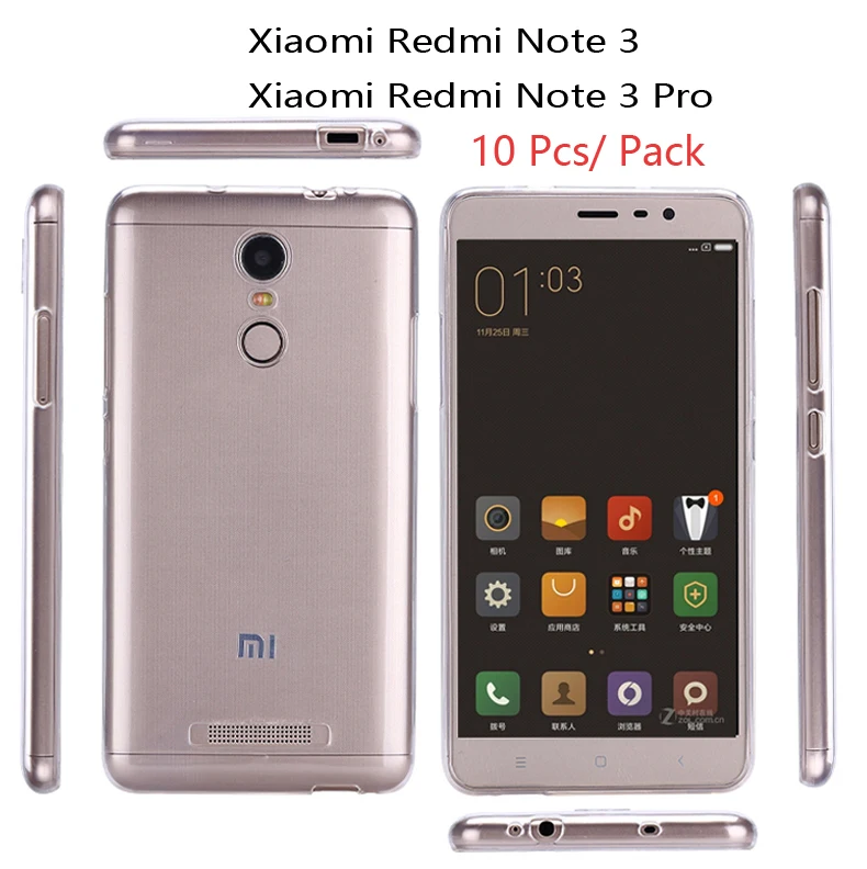 10 шт. чехол для Xiaomi Redmi Note 3 прозрачный ТПУ задний Обложка для Redmi Note 3 Pro защитный мягкий силиконовый чехол