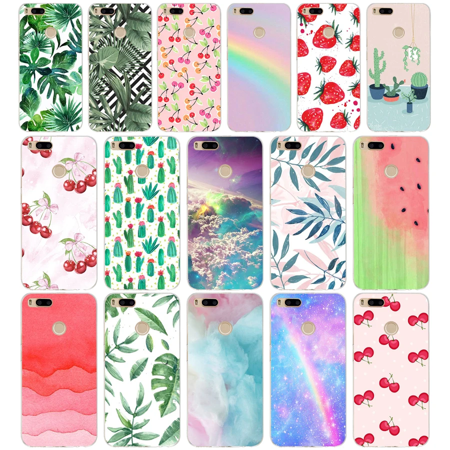 

295SD Fashion Artistic Leaf Soft Silicone Tpu Cover phone Case for xiaomi redmi 4A 4X note 4 4x mi A1 A2 lite