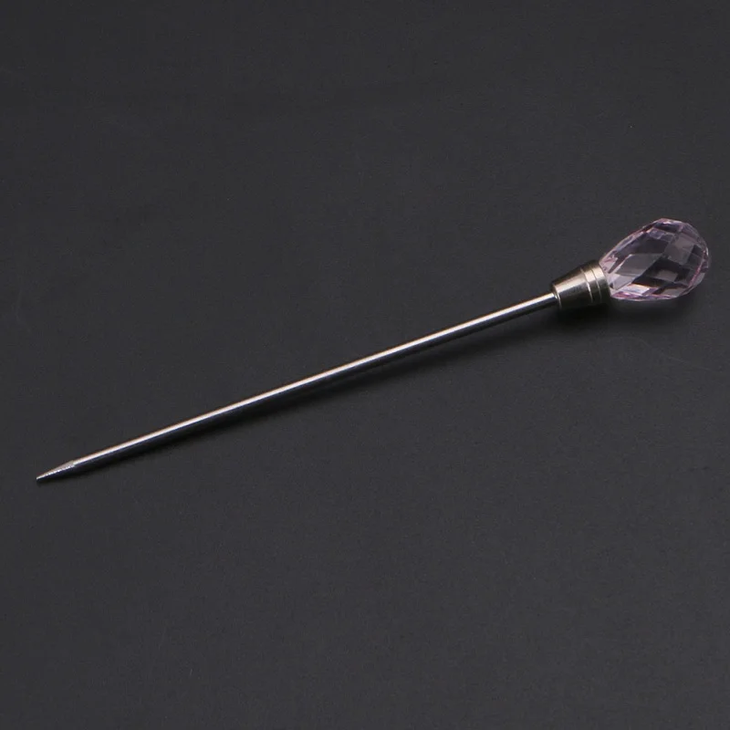 1 шт. для дизайна ногтей из нержавеющей стали ложка шпатель драгоценный камень кристалл порошок Маникюрный Инструмент - Цвет: Needle Pink