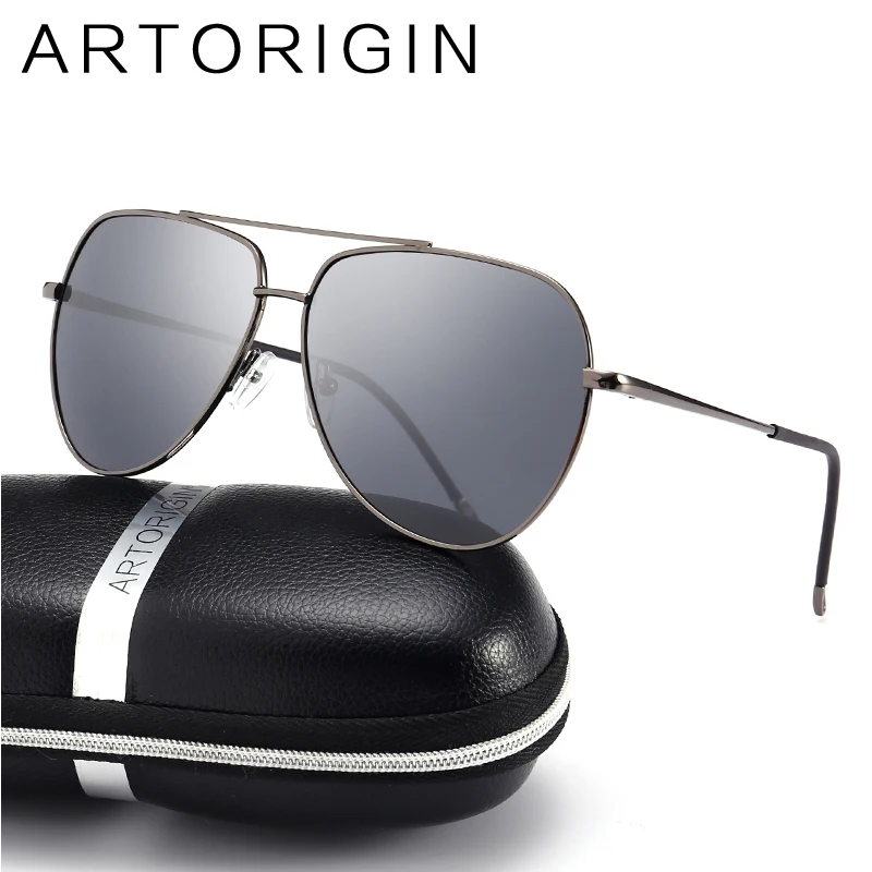 

ARTORIGIN Large Men Sunglasses Brand Design Metal Anti-glare Mirror Polarized Glasses Aviation Driving Glasses For Men AT9044