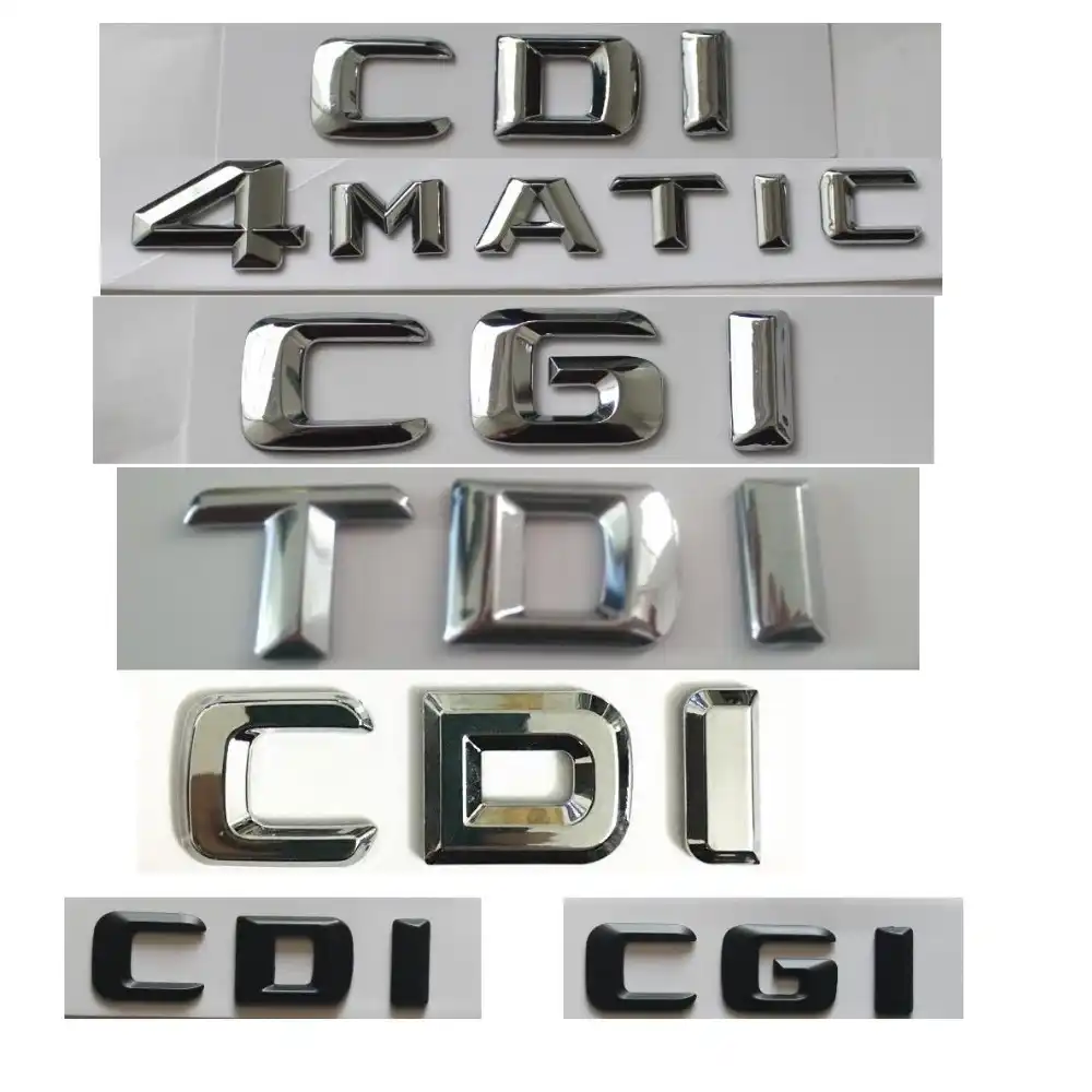 For Mercedes Benz Amg Cdi Cgi Tdi 4matic Trunk Lids Chrome Black Letters Emblem Embelms Badge Badges Emblems Aliexpress