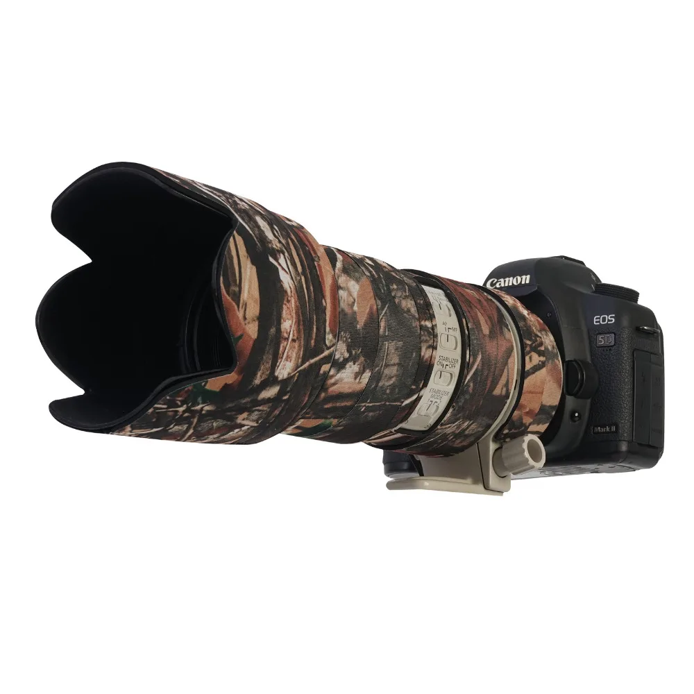 Camo Waterproof Neoprene Camera Lens Protective Coat Cover For Canon 70-200mm F2.8IS lens Rain Case Camouflage Gun Clothing (7)