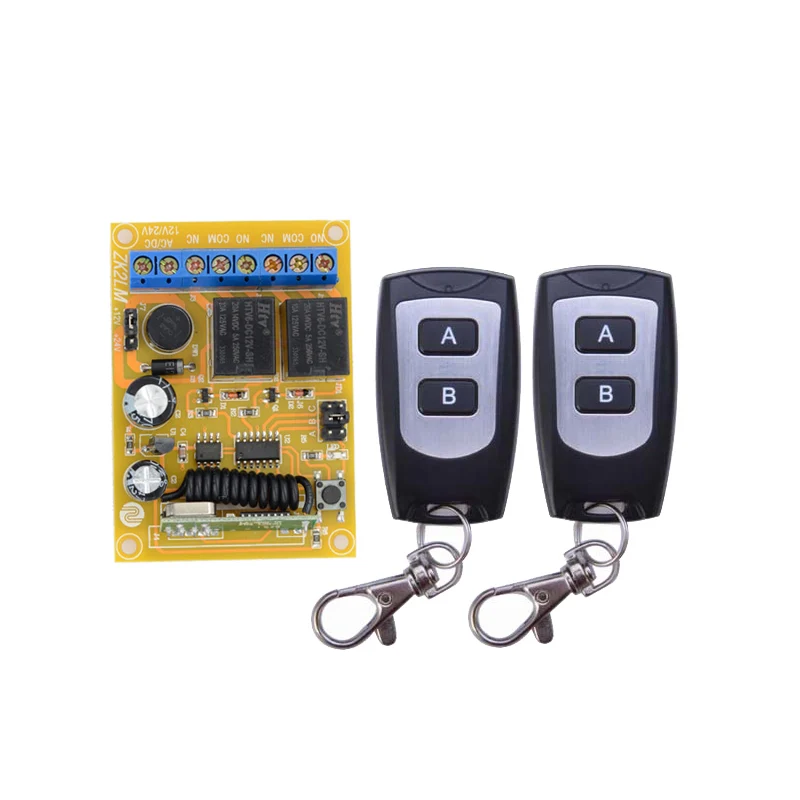 

DC12V 24V Wireless Switch 2CH Remote Control Switches 10A Relay Receiver With 2PCS Transmitter