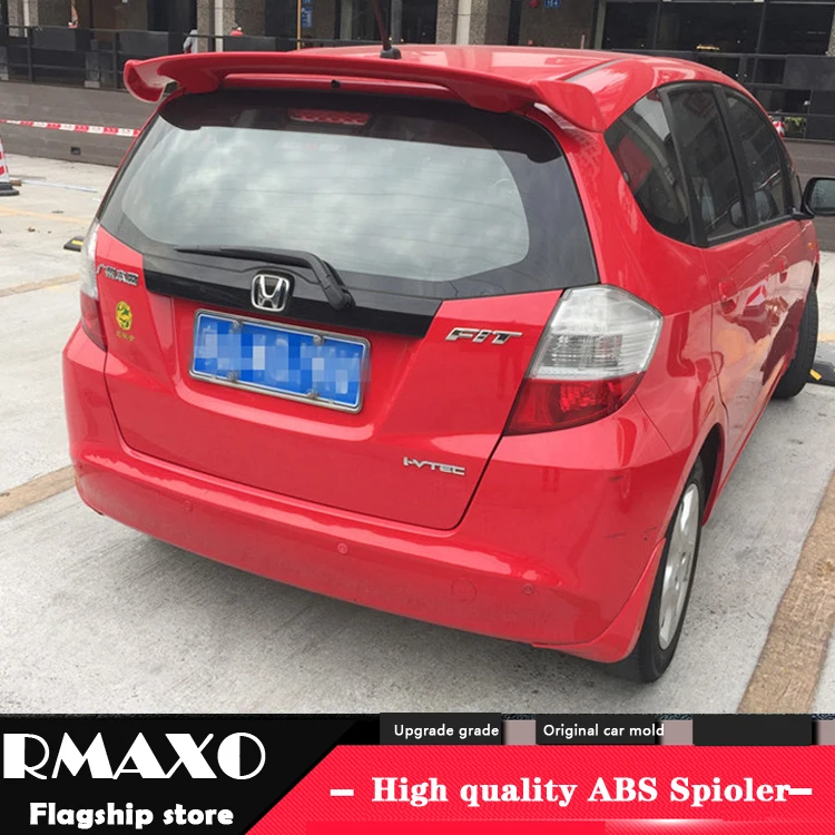 

For HONDA FIT Spoiler 2006-2011 JAZZ High Quality ABS Material Car Rear Wing Primer Color Rear Spoiler