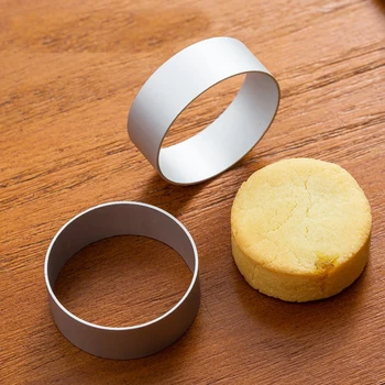 

Wholesale Aluminium Alloy Circle Round Shape Cookie Cutters Mold Dessert Cake Sugarcraft DIY Decorating Kitchen Baking Mould