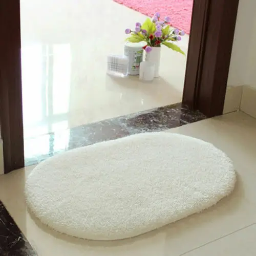 New Bathroom Carpet Bath Mat Soft Microfiber Shaggy Non Slip Absorbent Bath Mat Bathroom Shower Rugs Carpet - Цвет: E