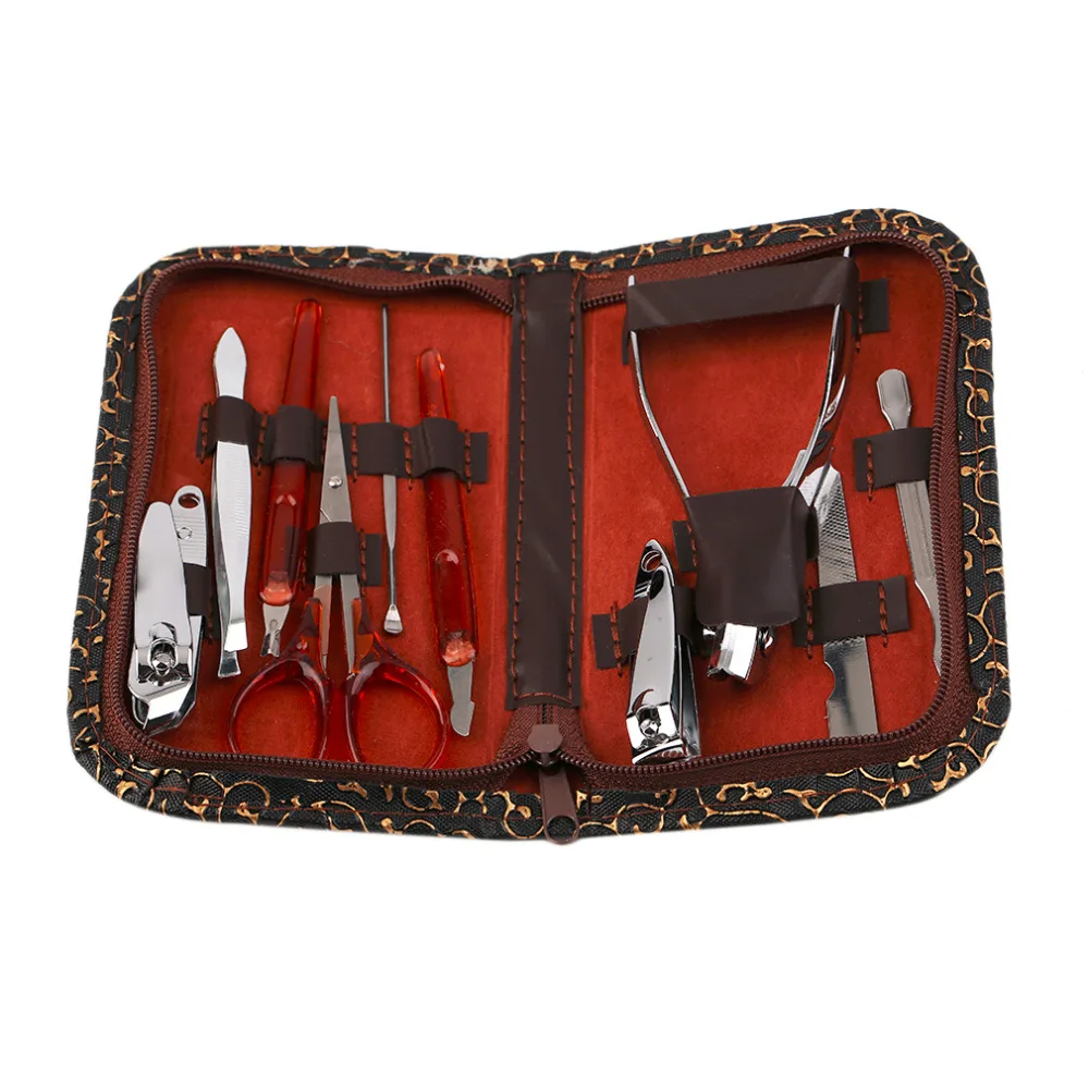 Portable Stainless Steel Manicure Set Salon Nail Clippers Cleaner Nail