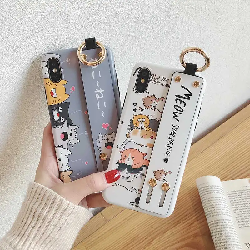 

MA The Retro Funny Cartoon Cat Woman Style Soft Silicone Wristband Phone Case Cover For Huawei P20 Pro P30 Pro Honor 9 10