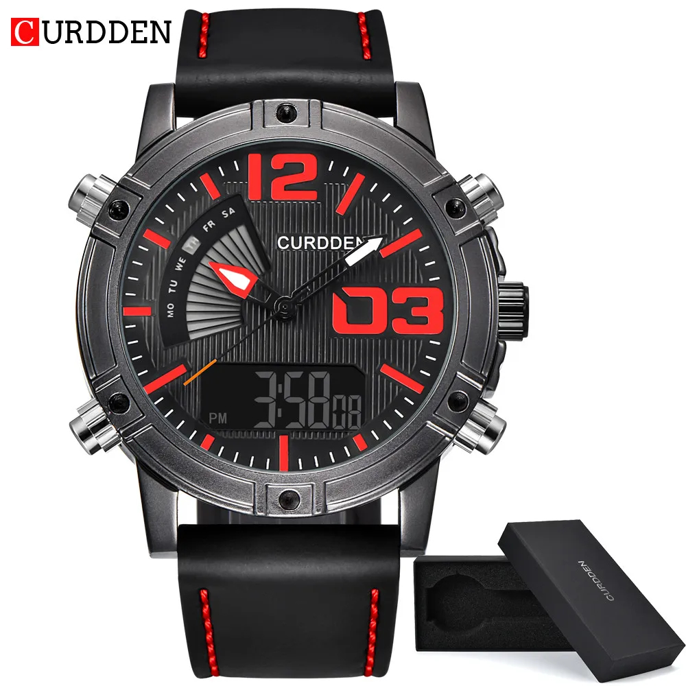 

Men's Watch Luminous Business Wrist Watches With Box Day Time Display Leather Band Analog Stainless Steel Sport Military F331