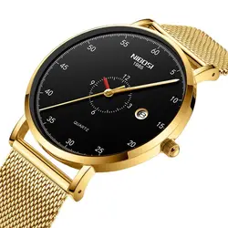 Для мужчин s часы модные повседневное Спорт Кварцевые часы для мужчин Военная Униформа NIBOSI человек непромокаемые Бизнес наручные часы Relogio