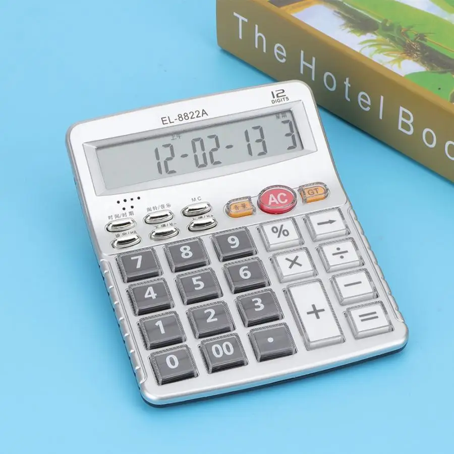 Portable scientific calculator 12-Digit Display Voice Calculator Desktop Scientific Calculator for Office Business