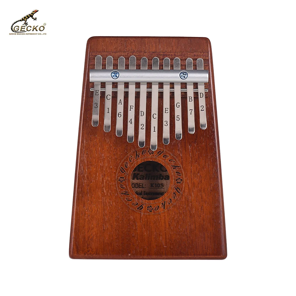 GECKO K10S портативный 10 клавишный большой палец пианино калимба Mbira дерево красного