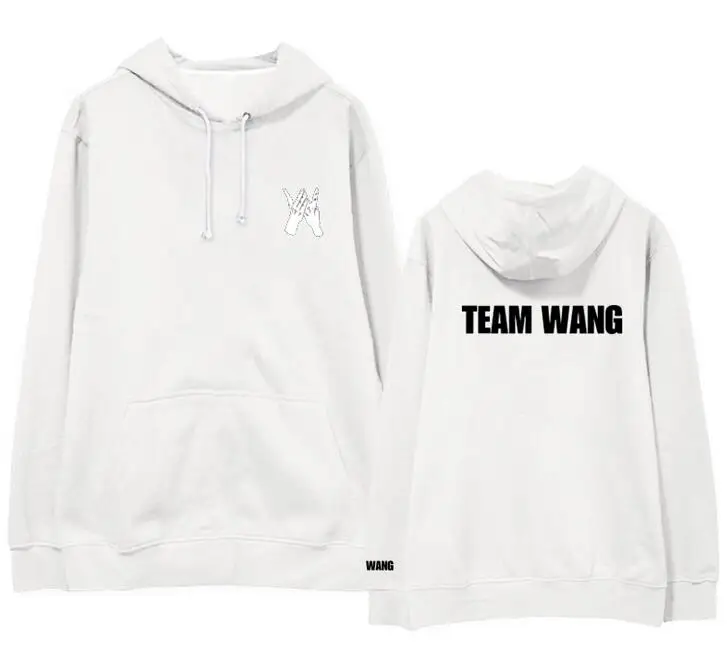  Kpop got7 jackson team wang same printing fleece/thin pullover hoodies for i got7 autumn winter uni