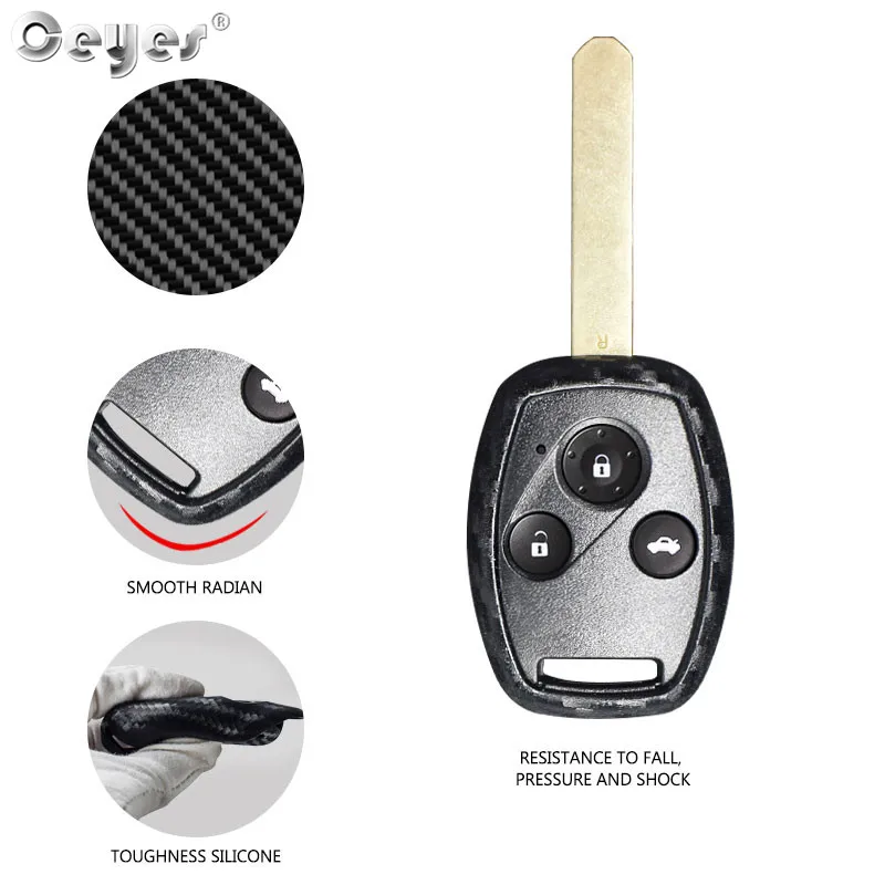 Car carbon fiber key cover for HONDA (2)