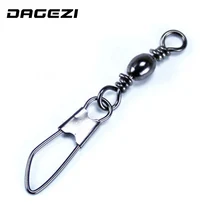 DAGEZI 50 шт./лот Вертлюги Из Нержавеющей Стали Блокировка оснастки рыболовная приманка для подледной рыбалки аксессуары разъем медный поворотный