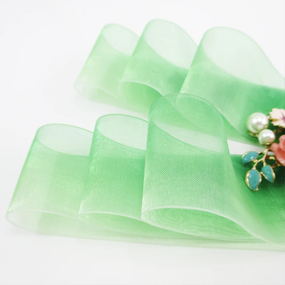 5 ярдов в рулоне декоративная лента из органзы 1 дюйма (38 мм) ярдов|organza ribbon|gift wrapribbon