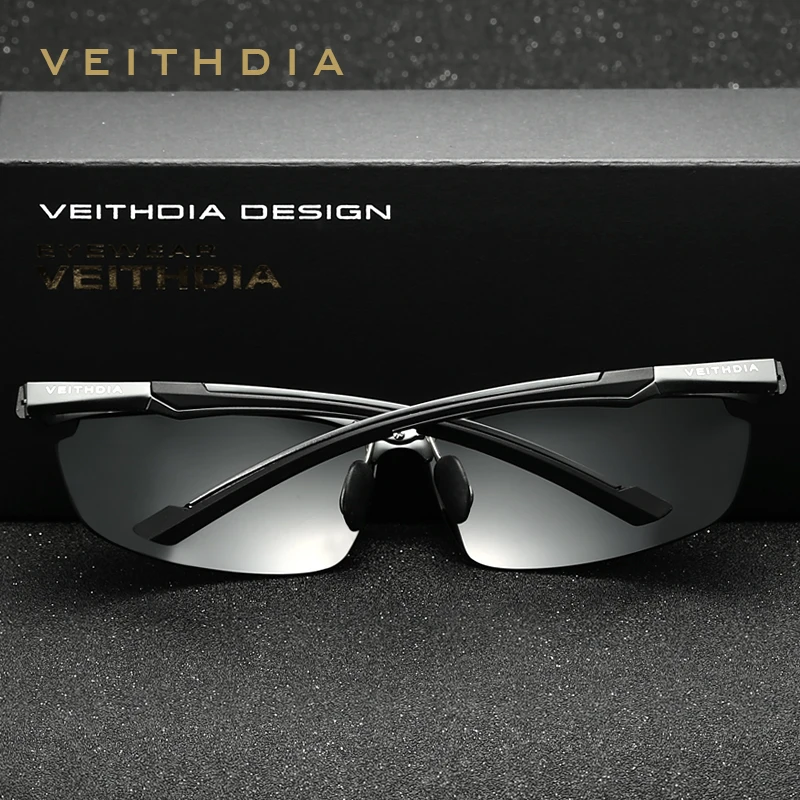 Мужские солнцезащитные очки VEITHDIA из алюминиево-магниевого сплава, поляризованные солнцезащитные очки для вождения, мужские солнцезащитные очки, спортивные мужские солнцезащитные очки