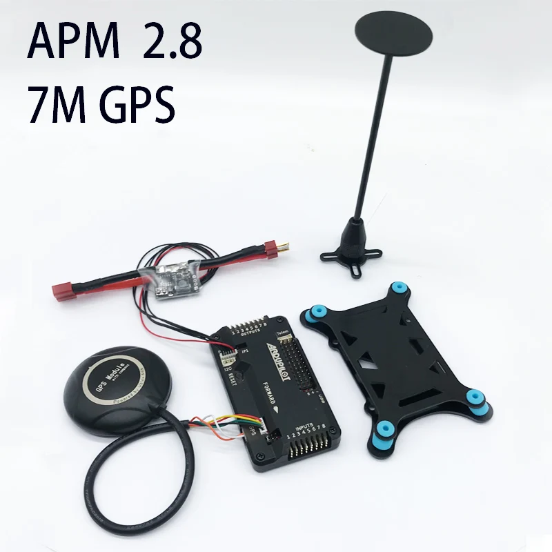 Контроллер полета APM 2 8 ArduPilot Mega встроенный GPS компас 7 м для FPV Rc Drone RC самолет часть