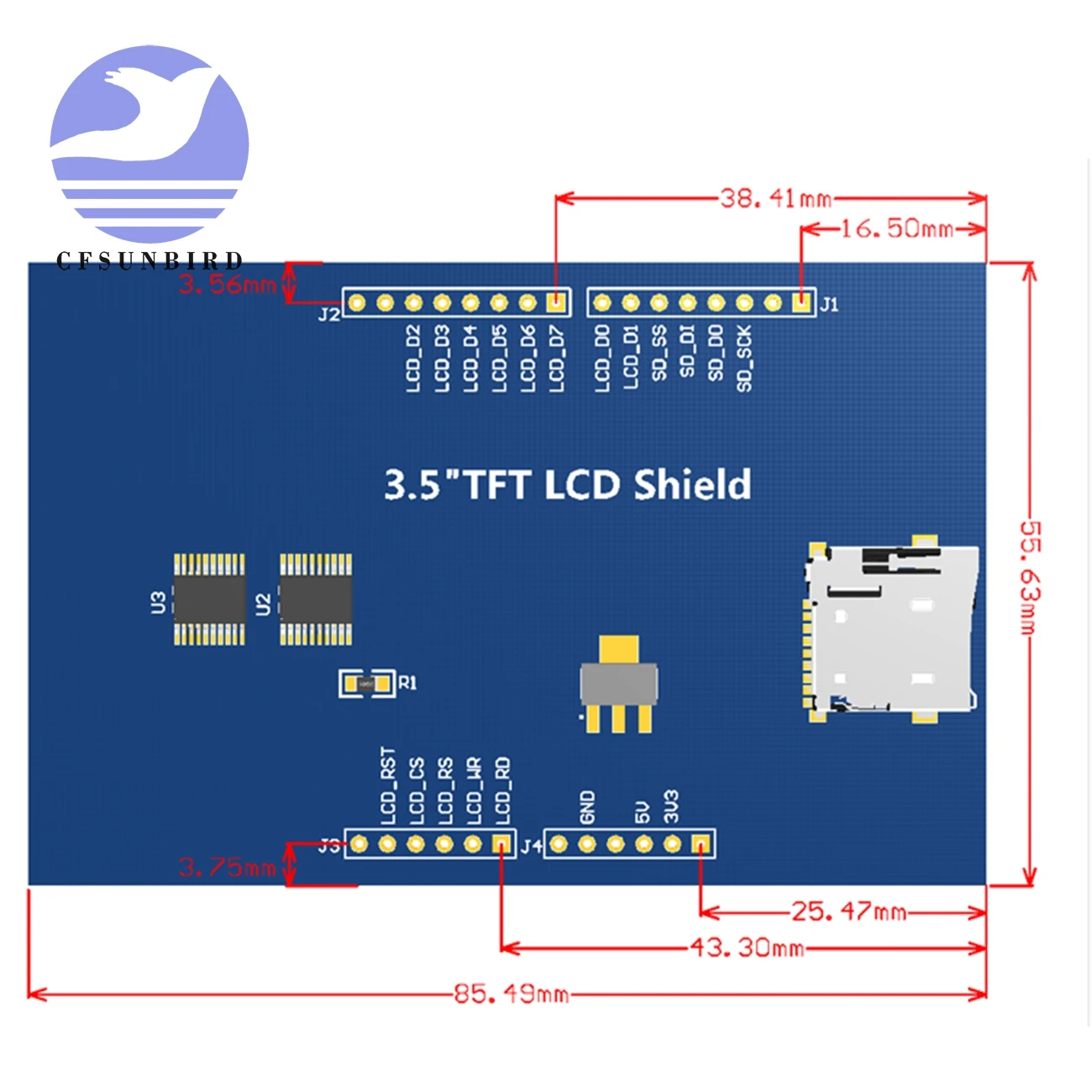 3,5 дюймовый TFT цветной дисплей модуль 320X480 Ultra HD Поддержка Ar UNO Mega2560 Идеальная замена