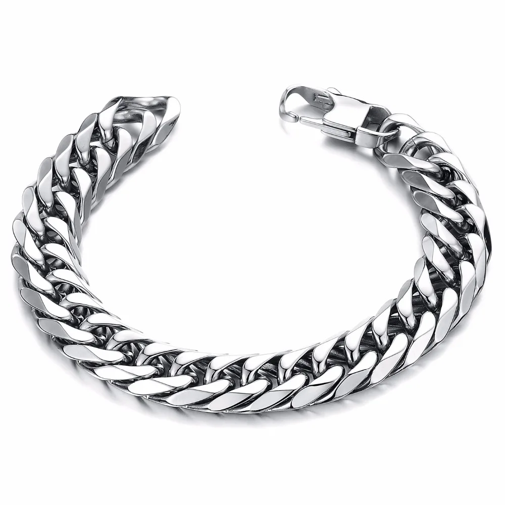 Men jewelry stainless steel bracelet luxury thick bracelet chain