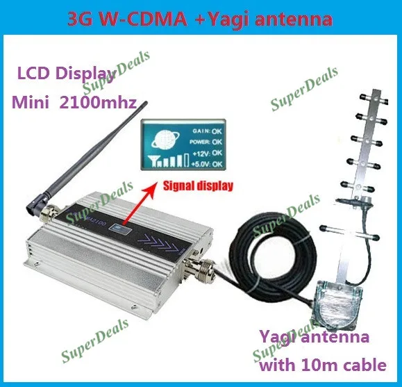 HOT Full set 3G UMTS 2100MHZ WCDMA LCD Repeater Cell Phone font b Mobile b font