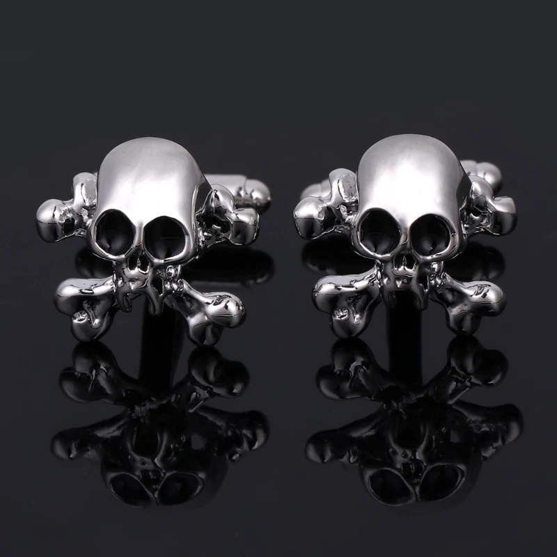 

JAVRICK 1Pair Vintage Skull Design Men Cufflink Wedding Party Shirt Cuff Gentlemen Wedding Male Cuff Links Business Groom Gift