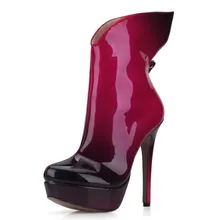 Новые Брендовые ботильоны для женщин; пикантная обувь на высоком каблуке; удобная кожаная обувь на платформе; женские ботинки; сезон осень-зима; женские туфли-лодочки