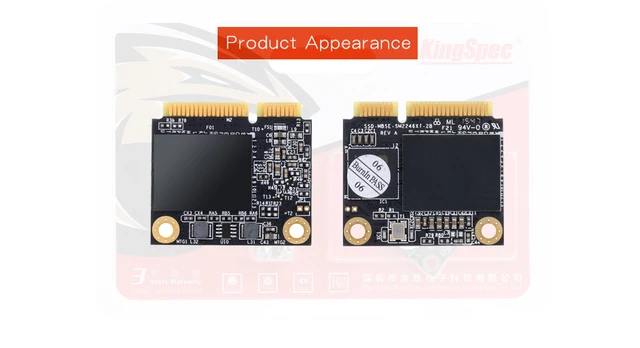 PCパーツ KingSpec 128GB mSATA3 MINI PCI-E MLC Solid State Drive 128gb mSATA 2zzhgl6 Amazon.com: Kingspec MiniPCIe mSATA half size SSD 128GB 32.5