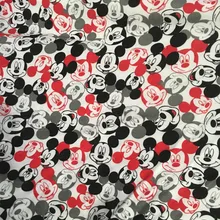 50*180 см Классический Микки эластичный хлопок ткань двойная вязаная трикотажная ткань DIY Швейные футболки платье ткань