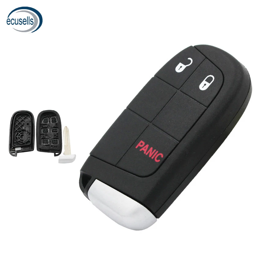 

New Keyless Smart Remote Key Case for Chrysler Dodge Journey 2011-2015 3 Buttons +Blade