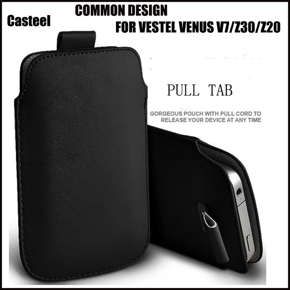 

Casteel PU Leather Case For Vestel Venus V7 Z30 Z20 Pull Tab Sleeve Pouch Bag Case Cover