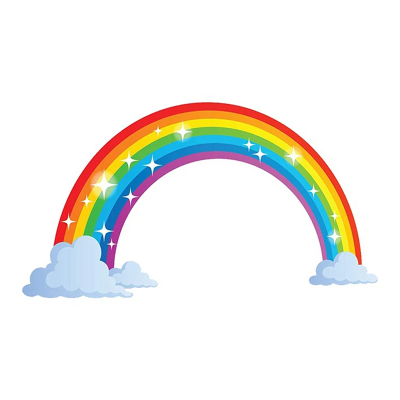 

1PCS 73cm x 40cm Rainbow Mural Room Decoration Stickers Kids House Wall Sticker Christmas Decor