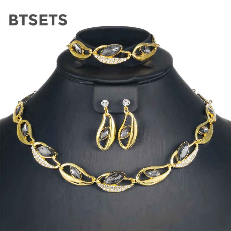 BTSETS нигерийские Свадебные ювелирные комплекты для невест роскошные африканские