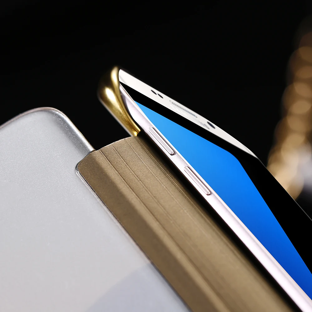 Флип Чехлы kisscase для iPhone X 8 7 6 6S Plus 5 5S SE зеркальный чехол LG G5 G4 чехлы Samsung Galaxy S8 S7 S6 с
