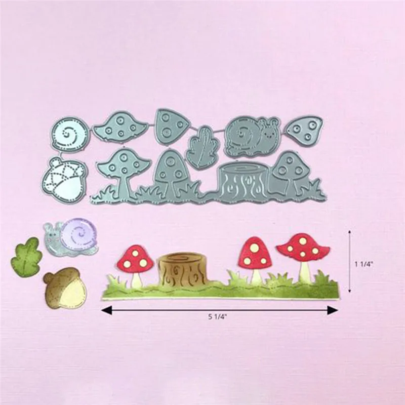 

DiyArts Cutting Dies for DIY Scrapbooking New Fashion Mushroom Border Photo Album Embossing Stencils Craft Dies Template