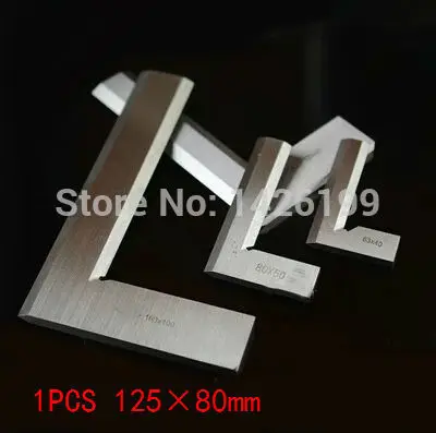 Stainless Steel 1PCS 125 x 80mm Bladed 90 Degree Angle Try Square Ruler Free shipping