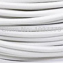 12 м/лот белого цвета текстильный кабель тканевый провод в винтажном стиле шнур питания